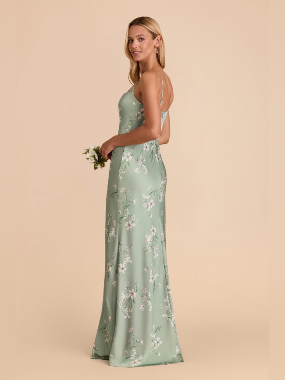 Birdy Grey Mai Dress Matte Satin Sage Le Fleur S NWOT - Picture 2 of 13